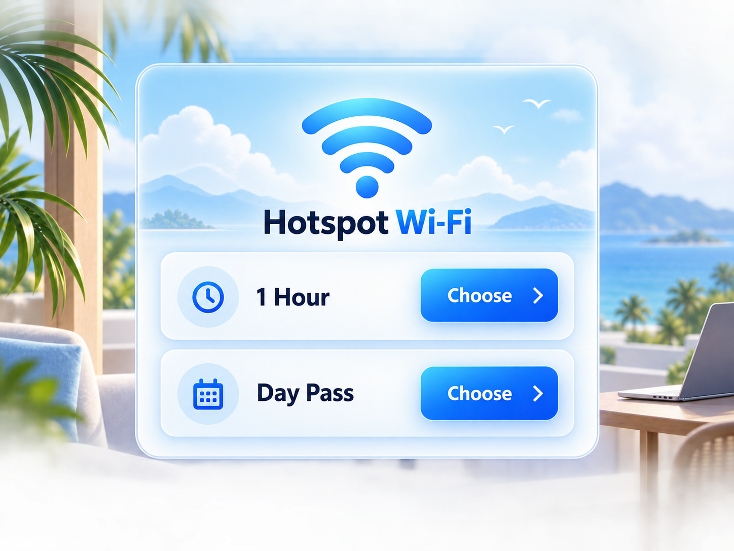 Daylight hotspot Wi-Fi portal preview